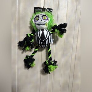 Beetlejuice Interactive Rope Halloween Horror 15”Plush Dog Pet Toy Squeaks
